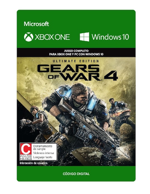 Gears Of War 4 Edición Ultimate para Xbox One Juego Digital