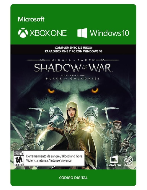 Imagen de producto Middle-Earth: Shadow of War Complemento de Juego Xbox One y Windows 10