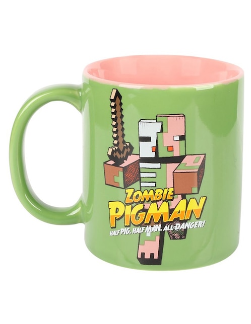 Taza Minecraft Zombie Pigman verde