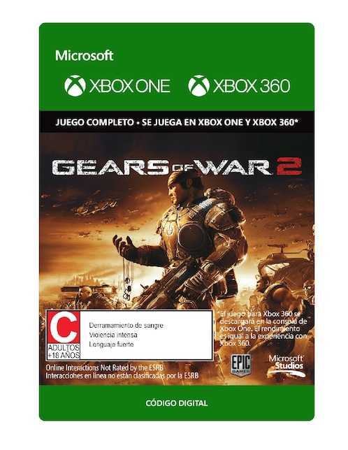 Gears Of War 2 Edición Estándar para Xbox One y Xbox 360 Juego Digital