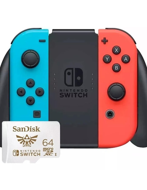 Bundle Consola Nintendo Switch Neon + Micro SD Sandisk 64GB