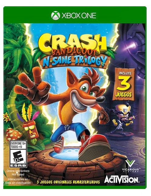 Crash Bandicoot N-Sane Trilogy Edición Estándar para Xbox One Juego Físico