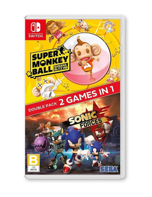 Imagen de producto Sonic Forces + Super Monkey Ball: Banana Blitz Double Pack Switch estándar para Nintendo Switch