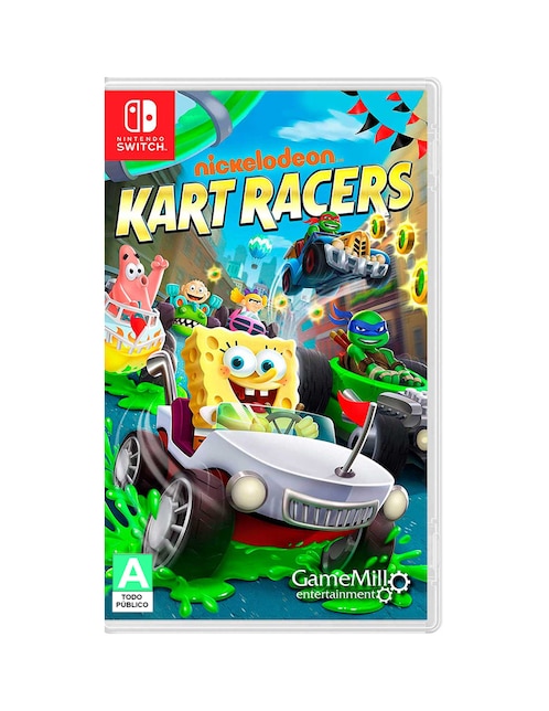 Nickelodeon Kart Racers Edición Estándar para Nintendo Switch Juego Físico Verde