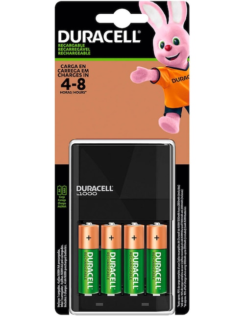 Cargador de Pilas Duracell compatible con Baterías AA/AAA