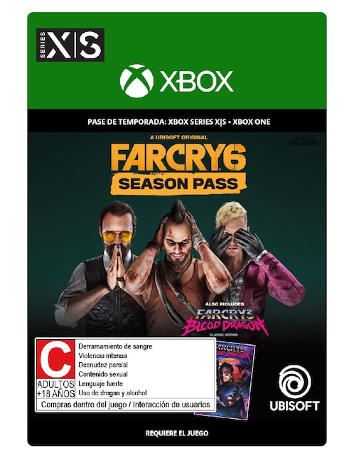 Far Cry 6 pase de temporada para Xbox Series X/S Y Xbox One