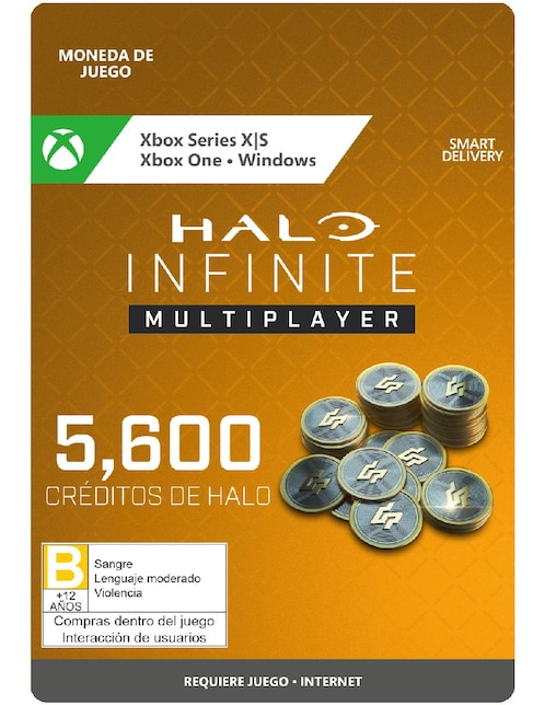 Dinero virtual Halo Infinite 5,000 Halo Credits + 600 Bonus