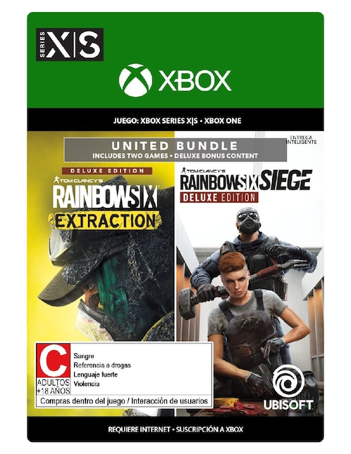 Tom Clancy’s Rainbow Six Extraction + Tom Clancy´s Rainbow Six Siege Deluxe para Xbox Series X/S Y Xbox One digital