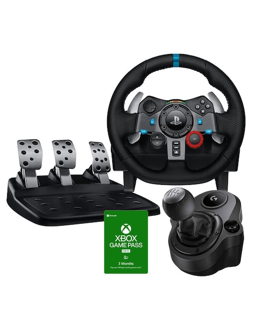 Kit volante, palanca y pedales Logitech G29 PS4 Game Pass 3 meses