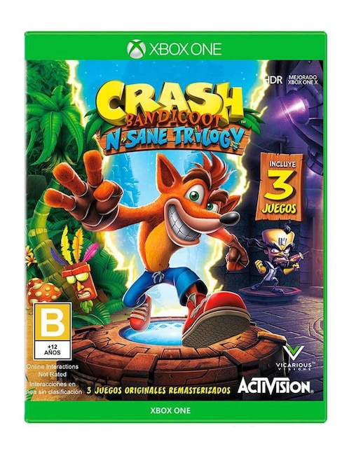 Crash Bandicoot N Sane Trilogy Estándar para Xbox One físico