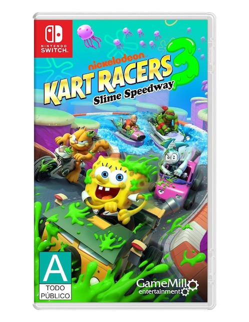 Nickelodeon Kart Racers 3 Slime Speedway estándar para Nintendo Switch físico