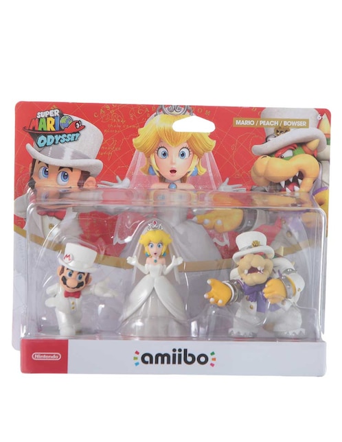 Figura Super Mario Odyssey Mario, Peach y Browser Nintendo