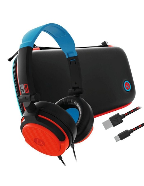 Audífonos Over Ear Gen Brand SWL-50-4G alámbricos con cancelación de ruido Azul claro