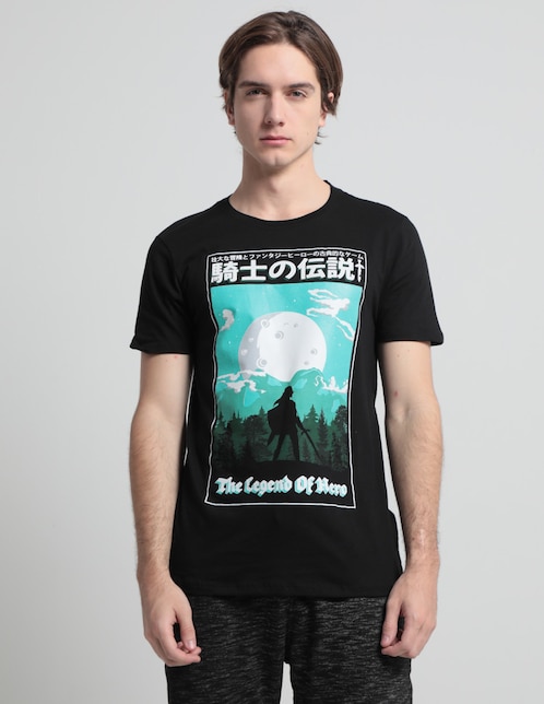 Playera Black Storm The legend of hero manga corta para hombre