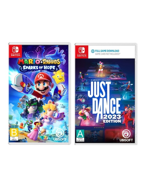 Mario Rabbids Sparks Of Hope + Just Dance 2023 bundle para Nintendo Switch