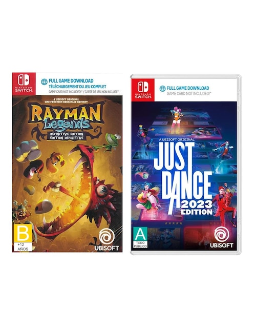 Rayman Legends + Just Dance 2023 Code In Box bundle para Nintendo Switch