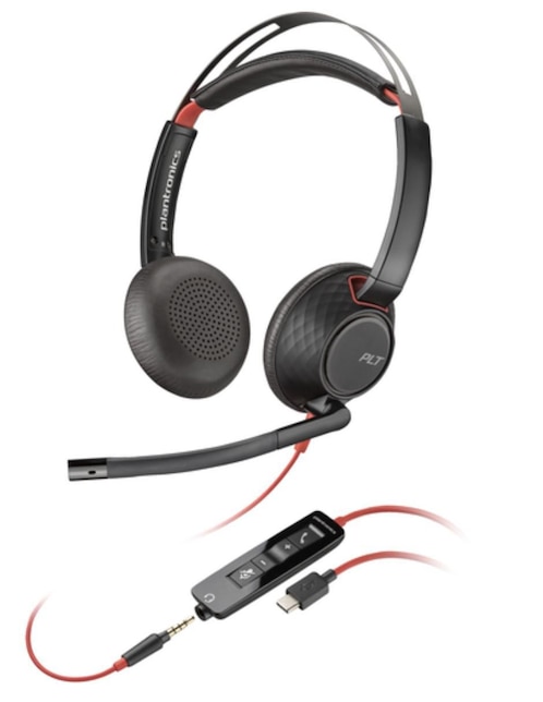 Audífonos On-Ear Poly Wire 5220 alámbricos con cancelación de ruido