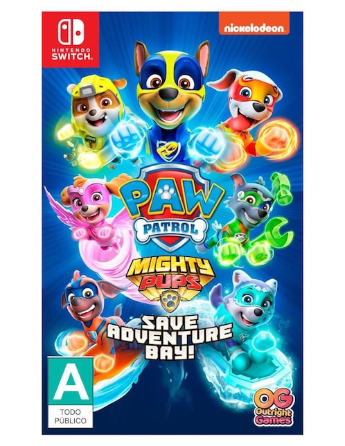 Paw Patrol Mighty Pups Save Adventure Bay Nintendo estándar para Nintendo Switch