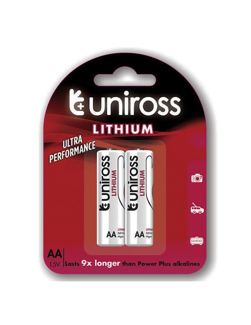 Batería AA litio Uniross 1.5 v