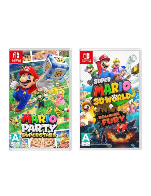 NINTENDO Mario Party Superstars + Super Mario 3D World + Bowsers Fury Nintendo bundle para Nintendo Switch