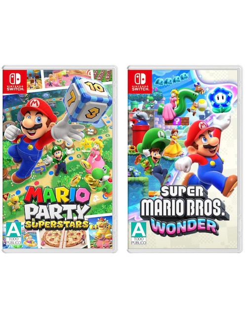 NINTENDO Mario Party Superstars + Super Mario Bros Wonder Nintendo bundle para Nintendo Switch