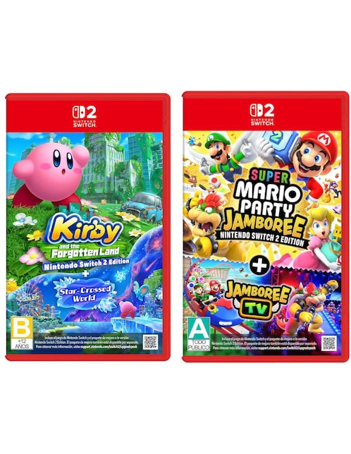 NINTENDO Super Mario Party Jamboree + Jamboree TV + Kirby and the Forgotten Land + Star-Crossed World Nintendo bundle para Nintendo Switch 2
