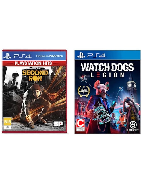 Infamous Second Son + Watch Dogs Legion Playstation bundle para PS4