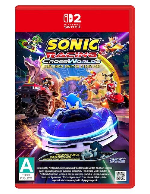 Sonic Racing: Crossworlds Launch Edition Ns2 estándar para Nintendo Switch 2 1