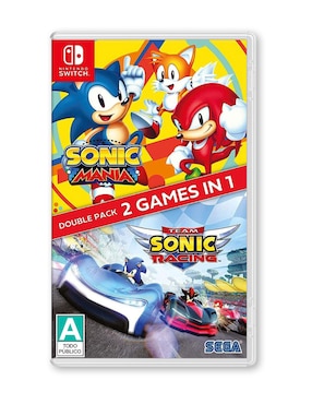 Sonic Mania + Team Sonic Racing Double Pack Edición Estándar Para Nintendo Switch Juego Físico