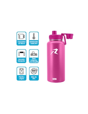 Termo Red Lemon con tapa rosca 940 ml