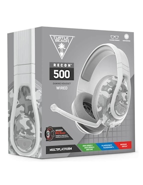 Audífonos Gaming Over-Ear Turtle Beach Recon 500 Alámbrico Con Cancelación De Ruido