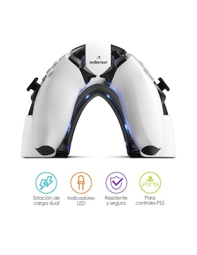 Cargador para 2 Controles de PS5 Redlemon