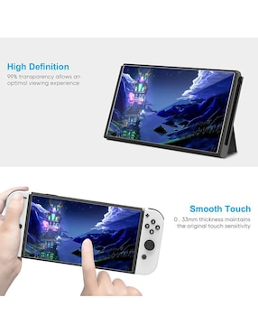 Mica para consola Nintendo Switch OLED Dobe cristal templado