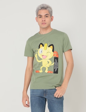 Playera Pokemon Manga Corta Para Hombre