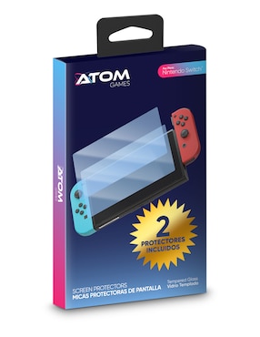 Mica para consola Atom Games Nintendo Switch de cristal templado