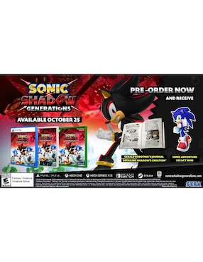 Sonic X Shadow Generations Sega estándar para Xbox Series X/Xbox One