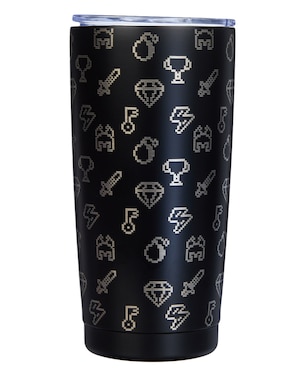 Termo Ground Gaming de metal Gamer 8-Bit con tapa a presión 750 ml