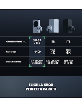 Consola fija xbox series s de 1 tb edición estándar Microsoft