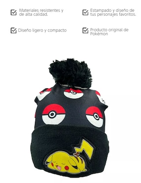 Gorro Pokemon Pikachu infantil