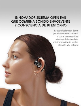 Audífonos On-Ear Akane Sport Open Ear inalámbricos con cancelación de ruido