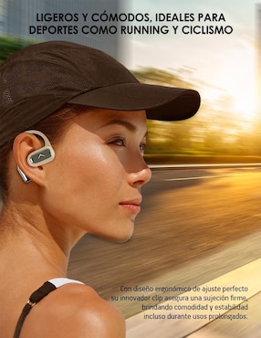 Audífonos On-Ear Akane Sport Open Ear inalámbricos con cancelación de ruido