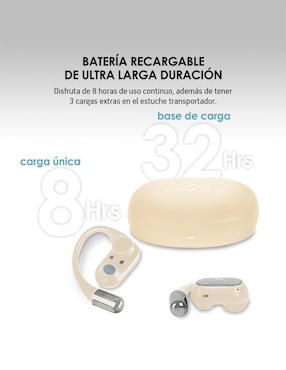 Audífonos On-Ear Akane Sport Open Ear inalámbricos con cancelación de ruido
