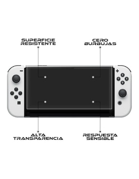 Mica para consola Virtual Zone Nintendo Switch OLED de cristal templado