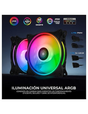 Ventilador gamer hidráulico argb Xtreme Pc Gaming