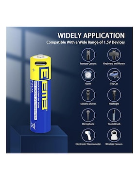 Paquete de pilas AA ión de litio Eemb 1.5 V