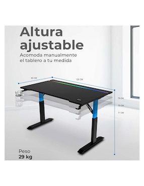 Escritorio armable Ergo Desk Pro ed757 Acteck de metal