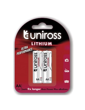 Batería AA litio Uniross 1.5 v