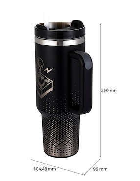Termo Ground Gaming acero inoxidable Arcade con tapa roscada 1.2 L
