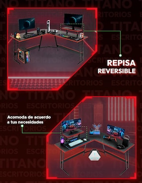 Escritorio armable gamer Titano de melamina