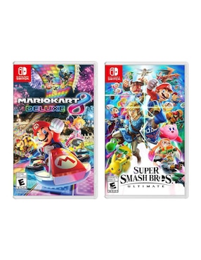 Super Smash Bros Ultimate + Mario Kart 8 Deluxe Nintendo bundle para Nintendo Switch